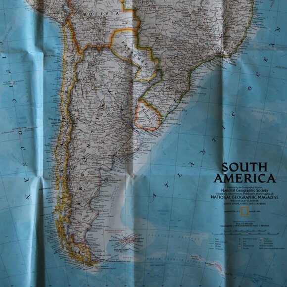 National Geographic Map" South America/ Amazonia." - Picture 3 of 4